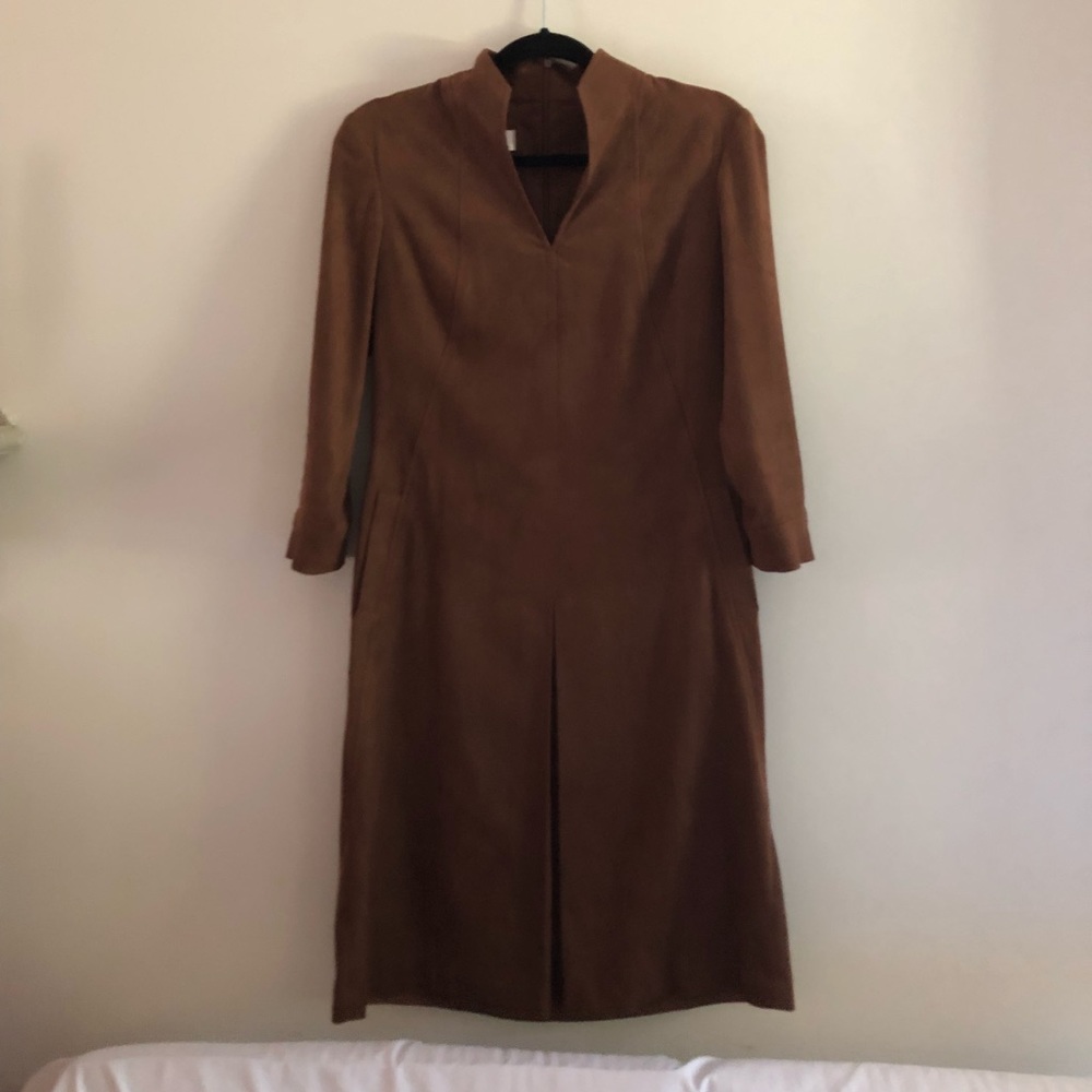 Vintage faux suede dress